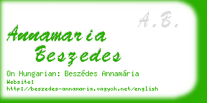 annamaria beszedes business card